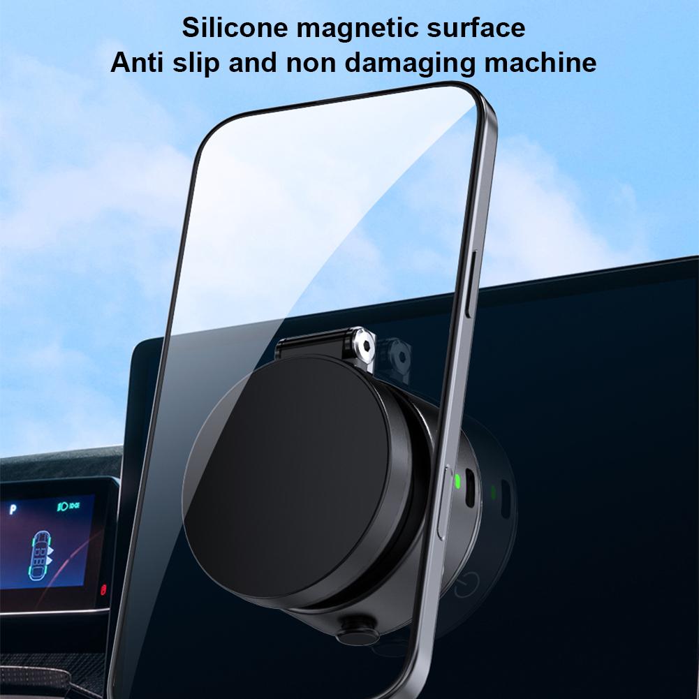 For Magsafe Car Magnetic Holder 360° Rotation Folding Electric Vacuum Swivel Stand for Iphone 16/15/14/13/12 Plus Pro Max Mini