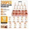 Boxed 111PCS Copper Flat Washers Sealing Ring Gasket O Ring Kit M1 M6 M8 M11 M11 M11 Oil Seal Set Assortment