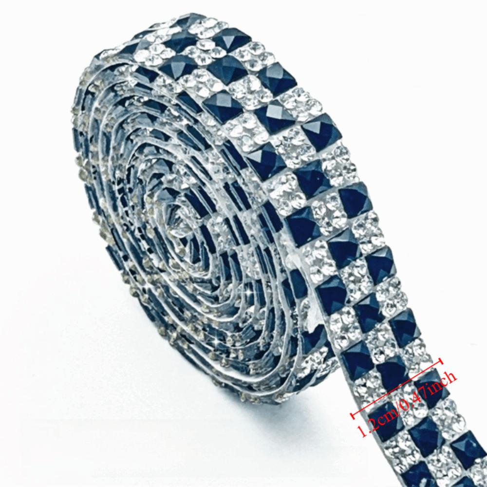 3 Yards Self Adhesive Rhinestone Strip Flexible Shiny Rhinestone Tape DIY Decoration Decorative Apparel Accessory Shoes Decor
