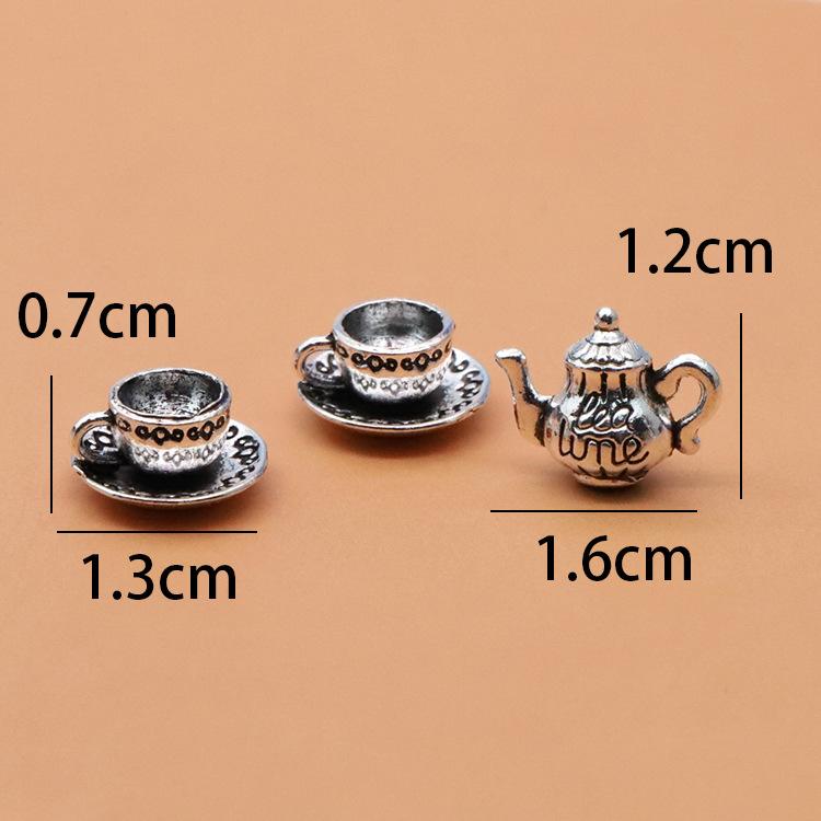 Cute Mini Teapot Teacup Doll House Small Ornament Play House Toy Micro Landscape Decoration Shooting Props