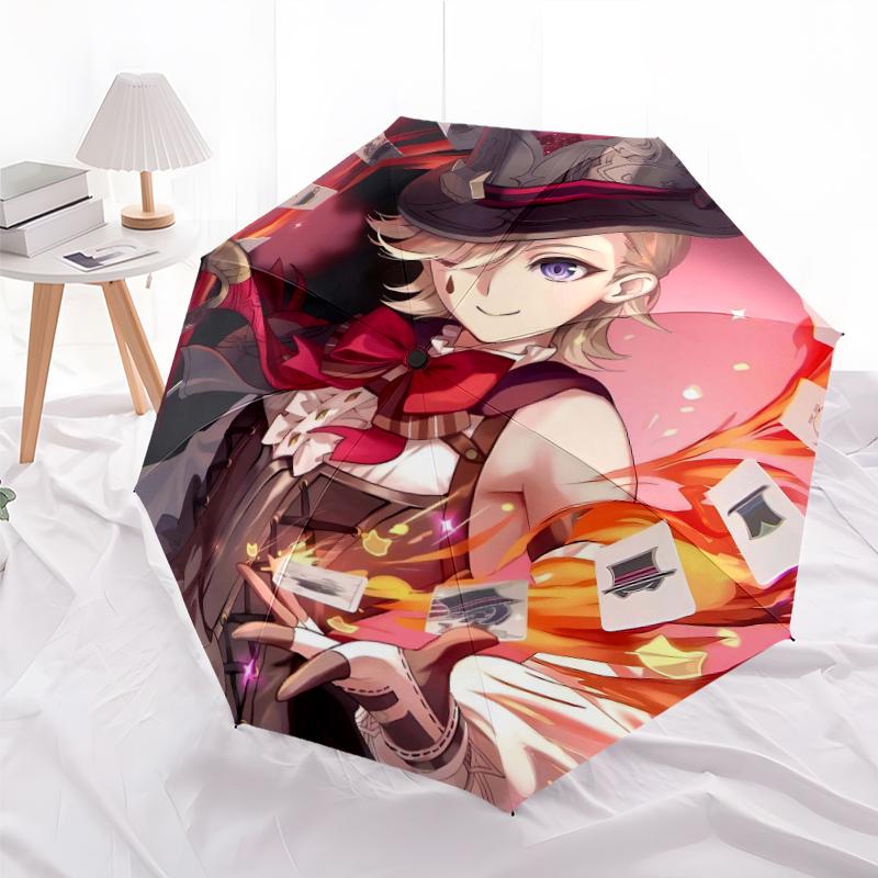 1pc Genshin Impact Lyney1 Umbrella, Sun Protection, And UV Shielding. It Has Eight Sturdy Ribs for Outdoor Use And Perfect Gift