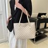 Trendy Women's Tote Bag Stylish Korean Design Medium Size Soft Pu Handbag