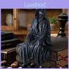 Black Robed Gothic Desktop Figurine Elegant Pvc Decor For Stylish Home And Office