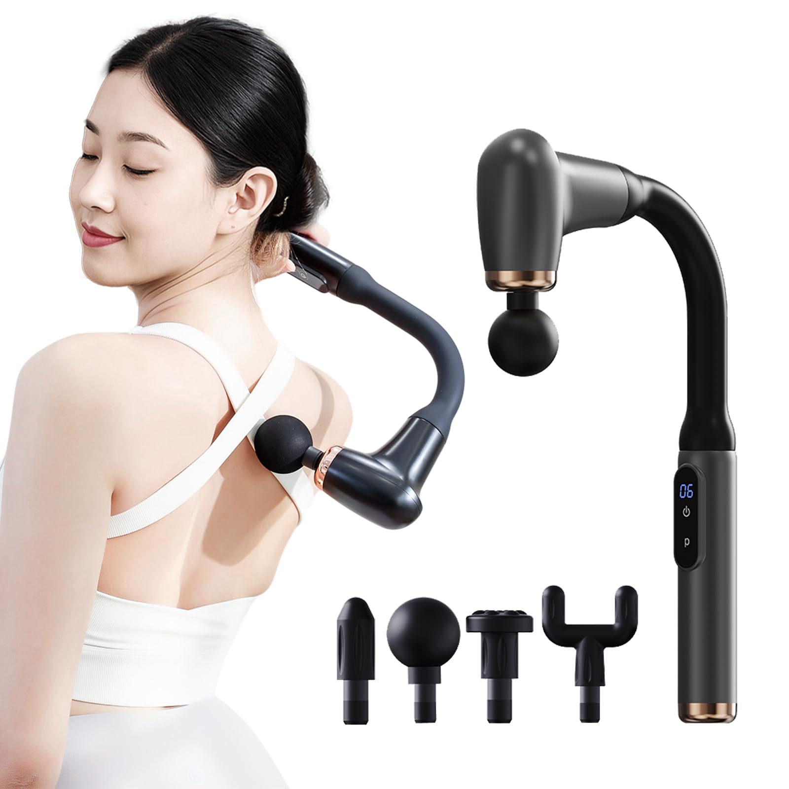 

удобный пистолет для миофасциального релиза, который достает до всего вашего Особенности шесть мощных вибраций три до 3800 четыре большой ЖК-экран и Отличная идея для подарка