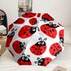 Ladybug Pattern Design Umbrella 8-Frame for Travel, Camping, Casual Lightweight Portable Umbrella, Essential for Every Family Holidays Gift