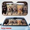 1Pcs Surprised Kittens Pattern Windshield Sunshade UV Rays Heat Blocker Keeps Vehicle Cool Unique Design Fit Sedans SUVs RVs
