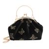 Luxury Velvet Evening Clutch Bag Women Bride Wedding Clutch Chain Vintage Shoulder Crossbody Bags Party Handbag Daily Use Purse