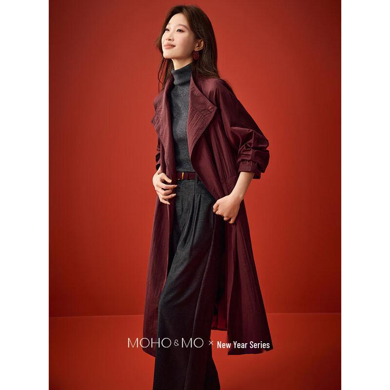 Стильный женский длинный тренч с покрытием M