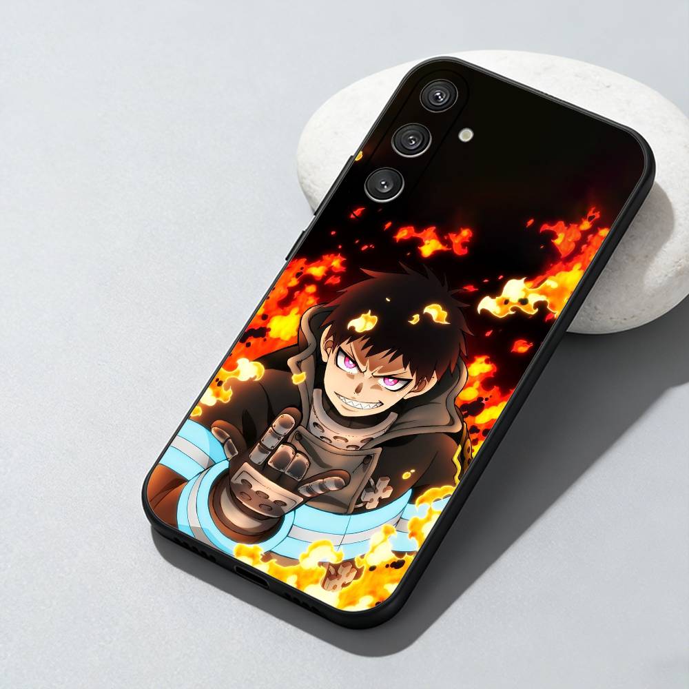

F-Force F-Fire S-Shinra Kusakabe Phone Case For Samsung Galaxy A73,A72,A71,A70,A52,A51 Others Soft Black Cover Samsung a22 5g