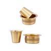 Indian Brass Coffee Cup Dawara Dabara Tumbler for Serving Filter Coffee, Tea Traditional Kumbakonam Brass Dabara - Dotted | Matt - 150ml (Set of 6)