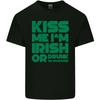 Unisex Shirt Cotton Oversize Large Size Kiss Me Im Irish or Drunk St Patricks Day Kids T-Shirt Childrens