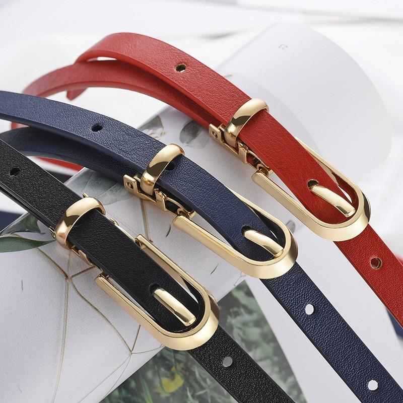 Women's small belt dress Korean version fashionable versatile multi-color simple casual trend needle buckle black thin belt