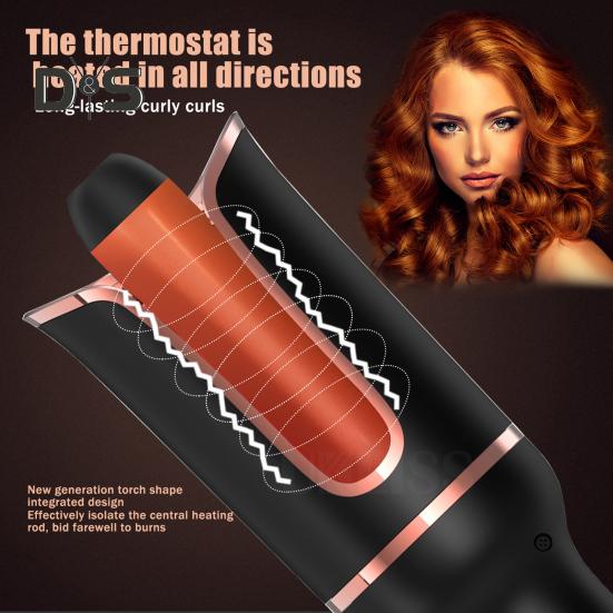 Automatic Hair Curling Iron 4 Temperature Adjustable Fast Heating Portable Travel Hair Curler Electric Curling Wand Women Hair Styling Tools