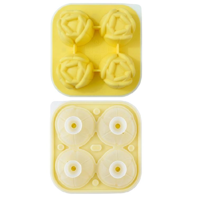 Beautiful Flower Shape Ice Cubes Molds Silicones Easy to Use for Homes Kitchen for Party Drink Enhancement