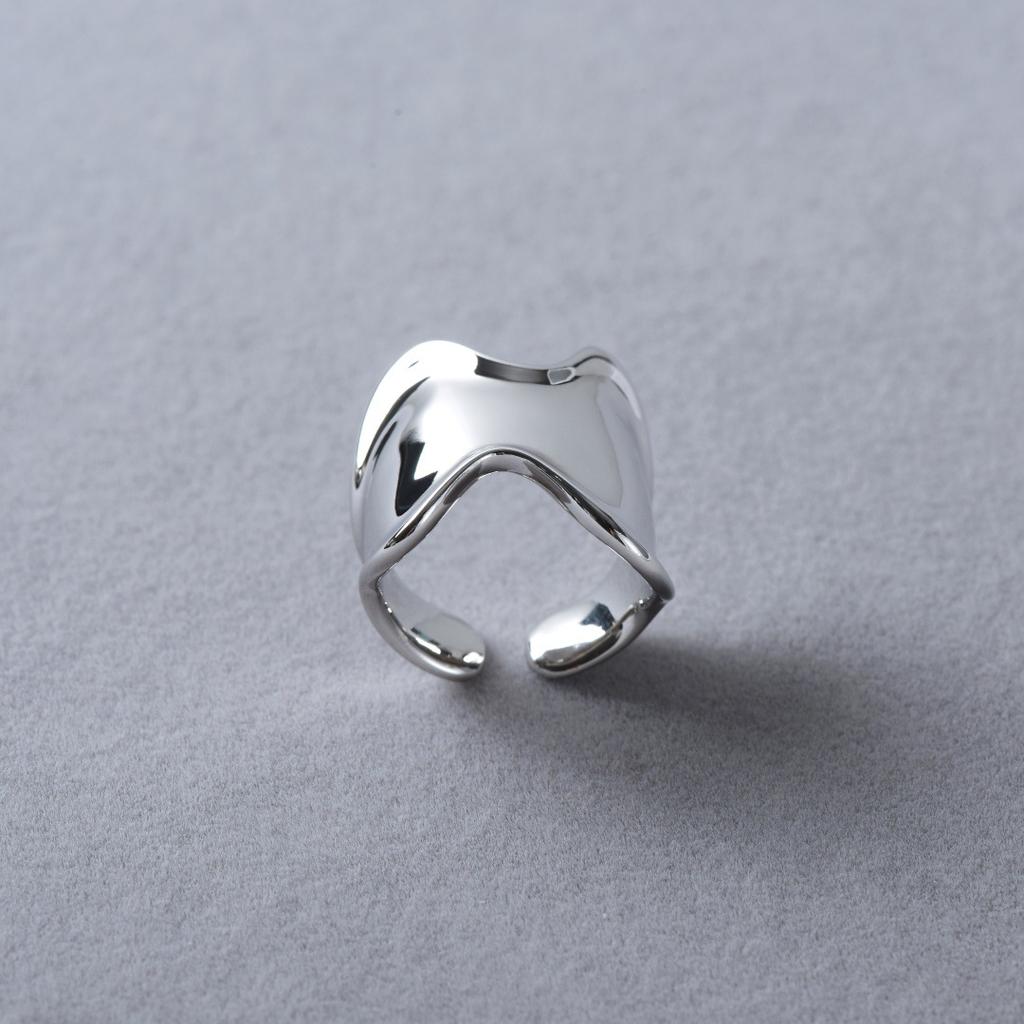 Personalized Glossy Minimalist Irregular Bump Ring Fashion Niche Unique Design Cold Wind Ring