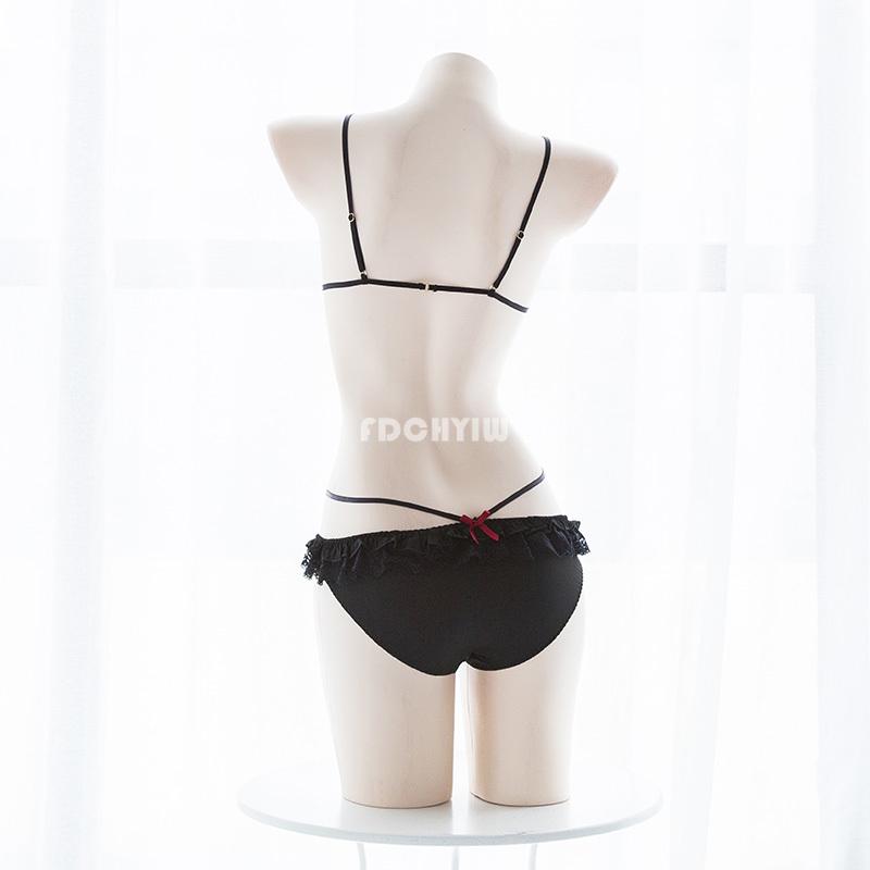 Cute Micro Bikini Sexy Anime Cosplay Lingerie Devil and Angel Lolita Bra and Panty Set Wholesale Women Underwear Exotic Apparel
