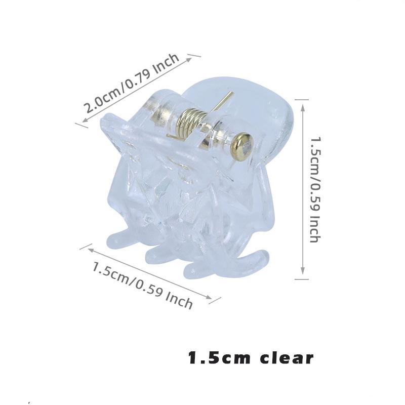 10-20Pcs Hair Claw Clips for Women Girls 1cm 1.5cm Black Brown Transparent Plastic Clamp for Ladies Headwear Hair Accessories