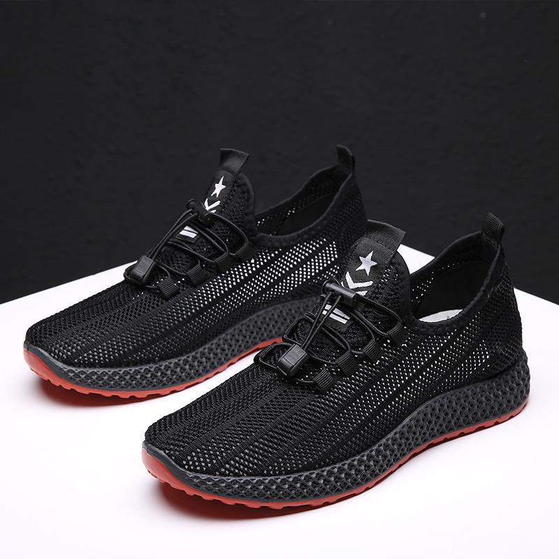 Autumn Casual Men's Shoes Fashionable Fitness Shoes Breathable Mesh Trendy Men's Shoes Sports Style Single Shoes Student Running Shoes