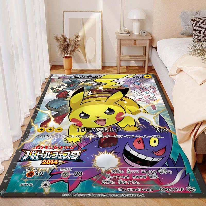 

15 размеров ковер с принтом клана Покемона Иви для гостиной, спальни, детской комнаты, домашнего декора, коврик для прихожей, накидка на диван 40x60cm (16x24in)