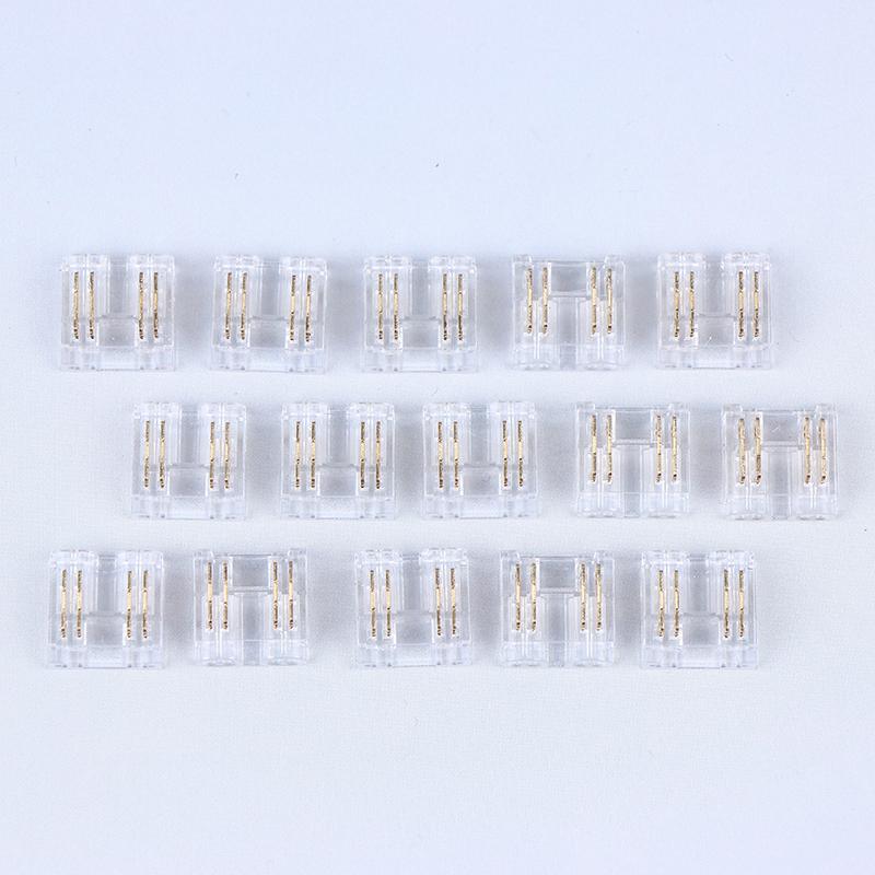 5/10/15Pcs Cob 10Mm 4Pin Cct Led Strip Connector Used For Wireless Gapless Adapter Expansion Cob Strip Connection Accessories