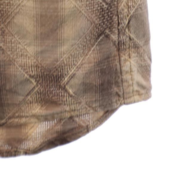 SHAREEF check Long sleeve shirt 2 Beige made in Japan Men's Used