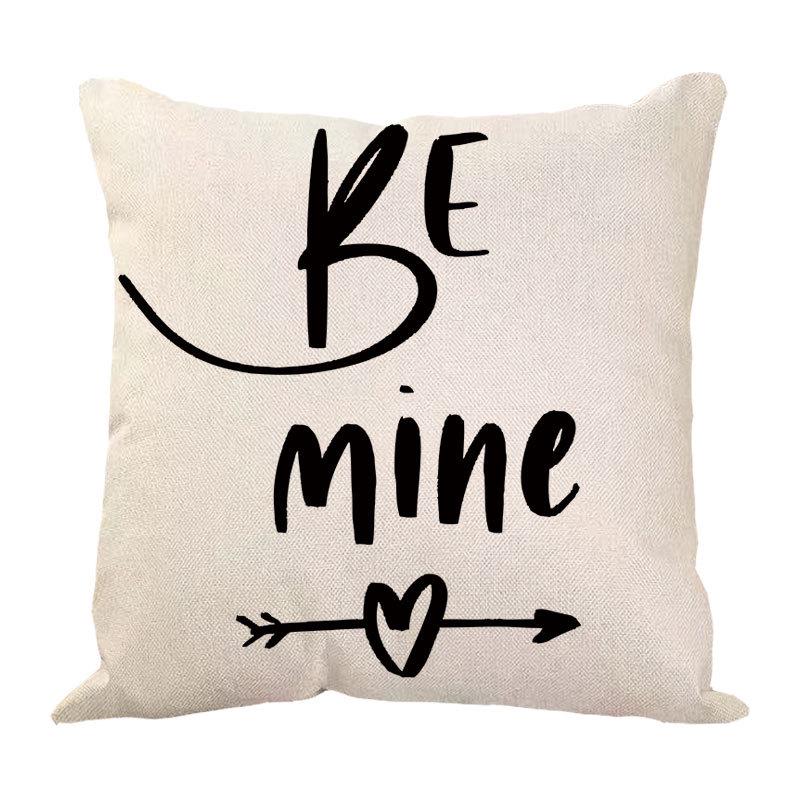 New Valentine's Day Love Letter Pattern Pillow Cover Sofa Pillow Cover