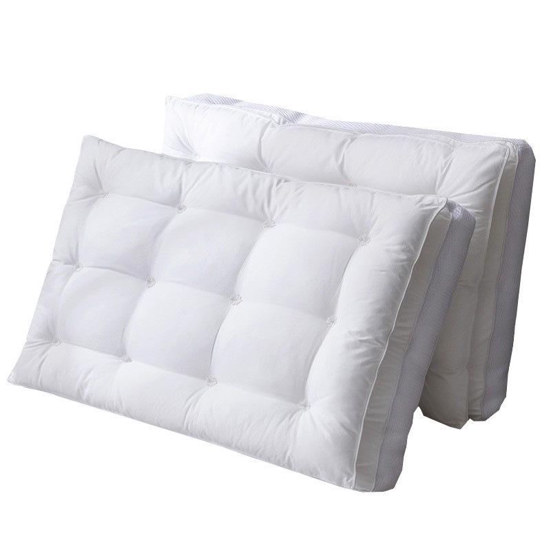 Luxus Satin Baumwolle & Seide Kissen: Ultra-weiche, bestickte 2-in-1 Nackenstütze Schlafhilfe