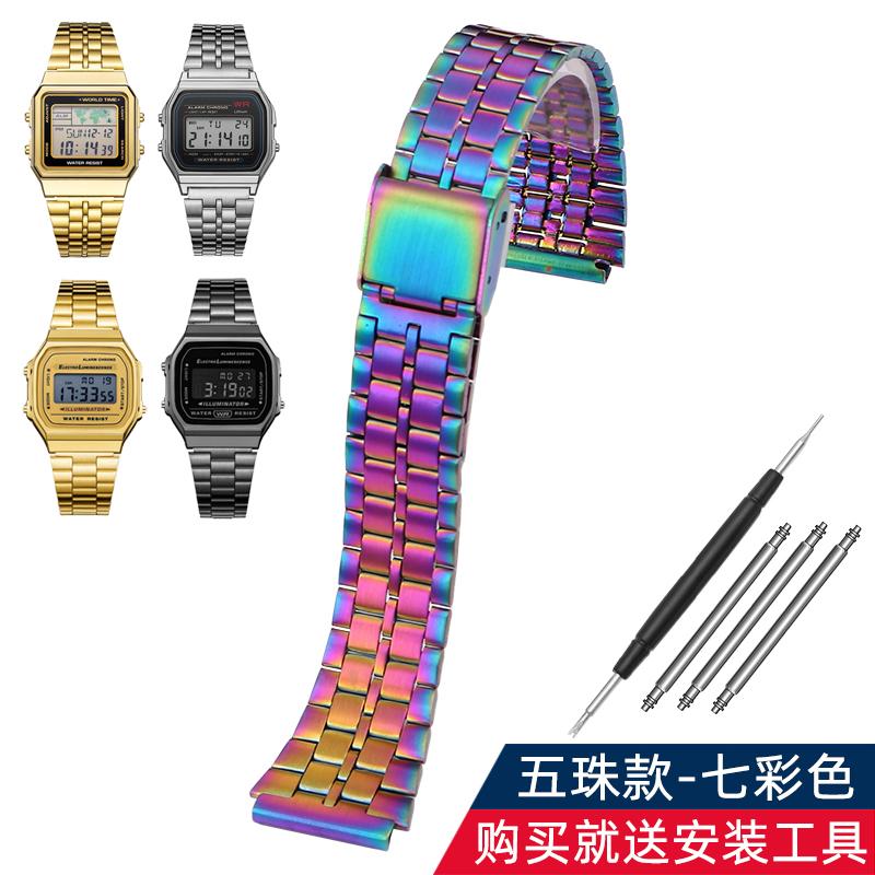 Pasek do zegarka AE-1200 Dla Casio AE1200 AE1300 A159 A158 A168 F91 Retro Mały Kwadratowy Stalowy Pasek do Zegarka 18mm Męska Bransoleta