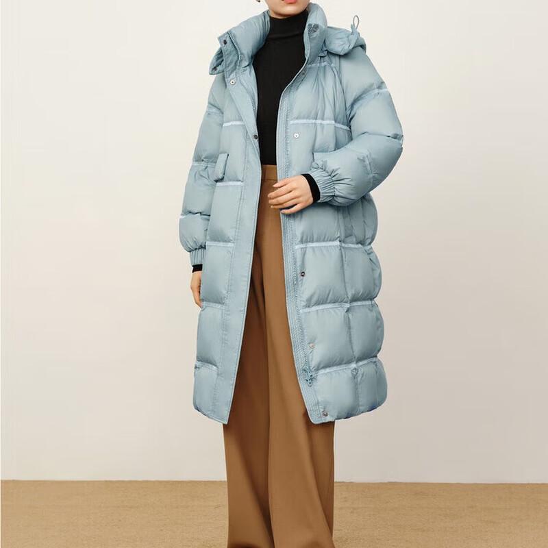 

JUZI Annakou Легкая кислородная серия Женский длинный пуховик из белого утиного пуха M