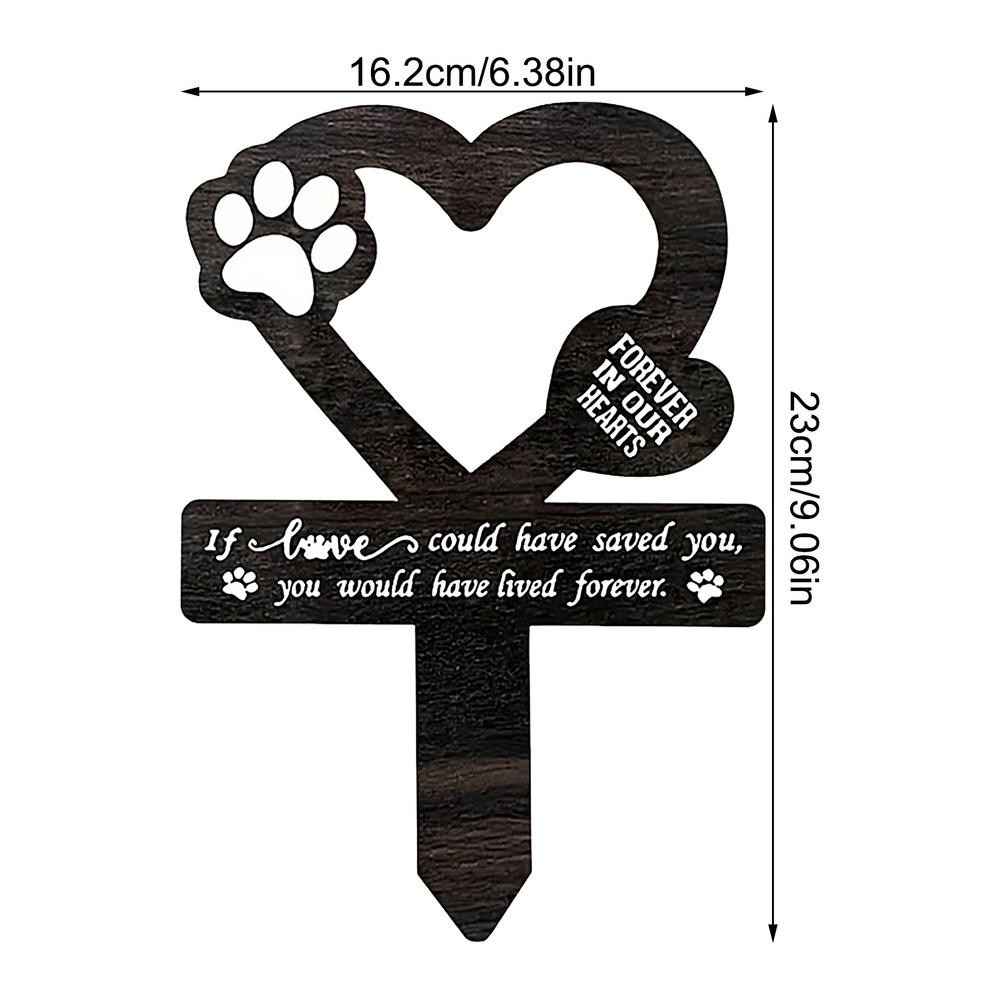 Pet Memorial Graves Markers Memorial Garden Cemetery Yard Decoration Dog Grave Stake Pet Loss Memorial Plaques Outdoors Pet
