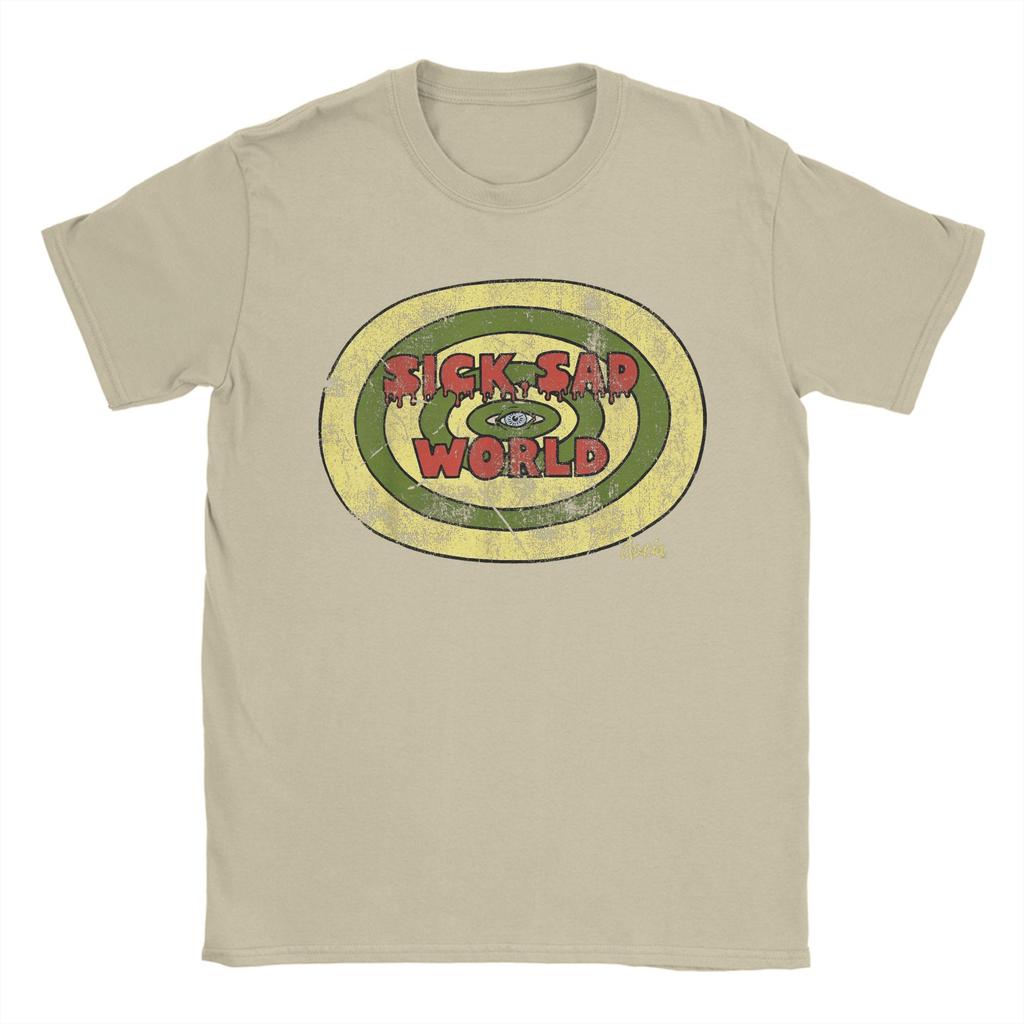 Daria Sick Sad World Drippy Text Eye Logo T-Shirt Summer Streetwear T Shirts Fashion Tee Shirt For Men Short-Sleeve Casual Tees