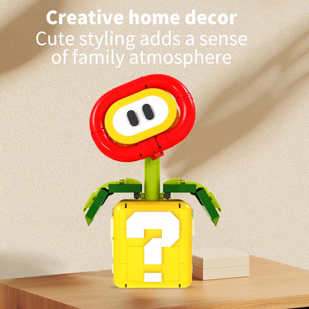 Non-Toxic Flame Flower Moc Building Bricks Set Creative Technical Stem Toys Advanced Assembly Model Diy Challenge Gift For Adults Kids