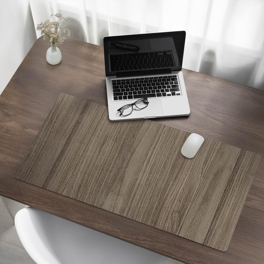 Anti-Slip Protective Desk Mat with Wood Grain Pattern 100x50 cm