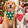 2pcs Christmas Theme Pet Neck Scarf Adjustable Santa Elf Bandana New Dog Bandanas  For Cats Dogs