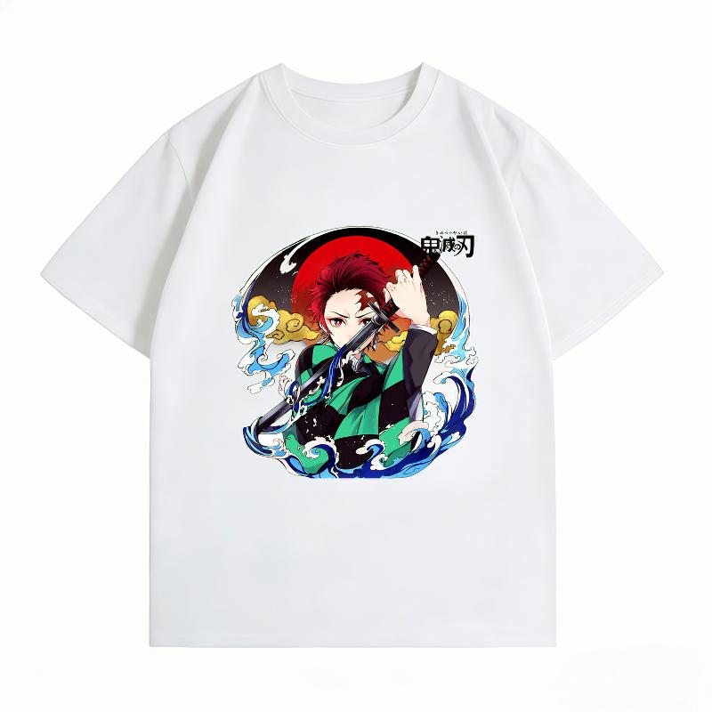 

Bandai Demon Slayer Tanjiro Kamado Print Tshirt Casual Short Sleeve Cotton Anime Streetwear Unisexs Tshirt S