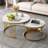 Modern Minimalist Round Coffee & Side Table Set for Small Apartments