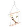 Pet Hanging Ladder Bridge Steps Stairs Climbing Swing Double Layer Wood Hamster Parrot Cage Toy