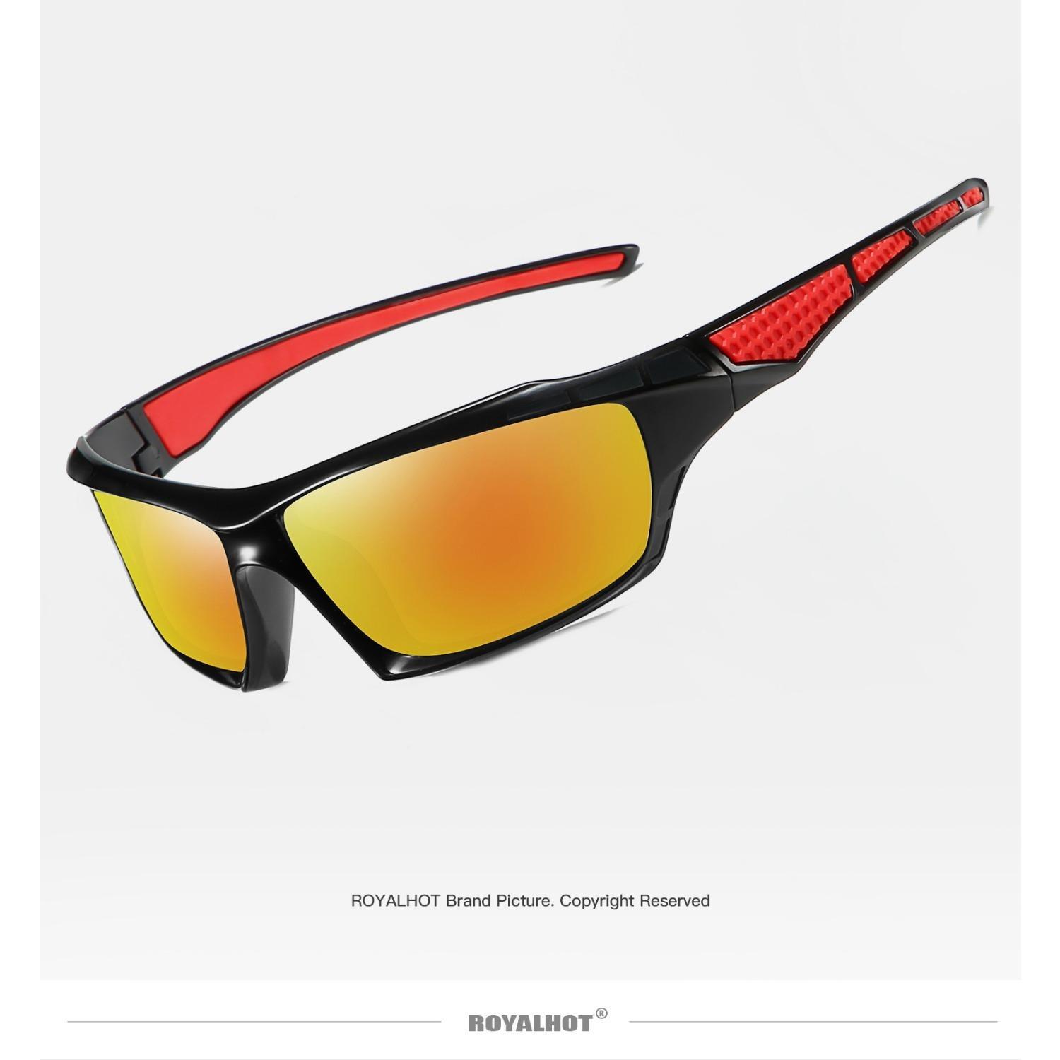 RoyalHot унисекс поляризационные новые спортивные солнцезащитные очки в стиле ретро — фото 12