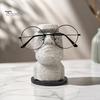 Sturdy Vinyl Glasses Stand Moai Eyeglass Holder, Abstract Easter Island Stone Stand, Fun Nose Bridge Support Holder Creative Display Stands,