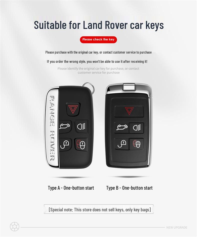 Land Rover Key Case: Compatible with Evoque, Defender 110, Discovery 4, Range Rover Sport 5, Velar, SVR