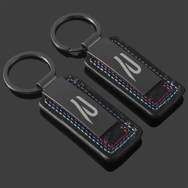 2025 Hot Carbon Fiber Car Keyrings Key Rings Holder for Volkswagen Rline Logo Metal Keychain Accessories