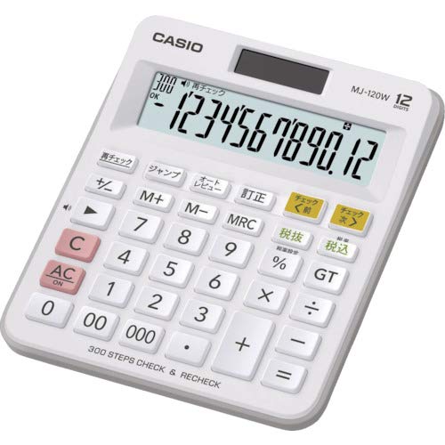 Casio Standard Calculator Calculation Check Calculation Mini Just Type 12 Digits MJ-120W-N