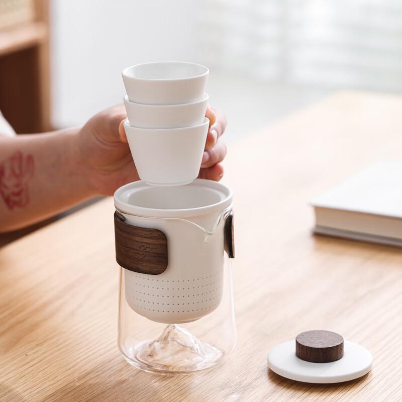 WoDing Portable Ceramic Travel Tea Set
