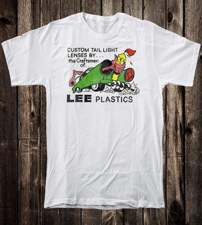 Retro Hot Rod Tee T Shirt Speed Shop Lee Plastics Custom Tail Light Lens 3XL