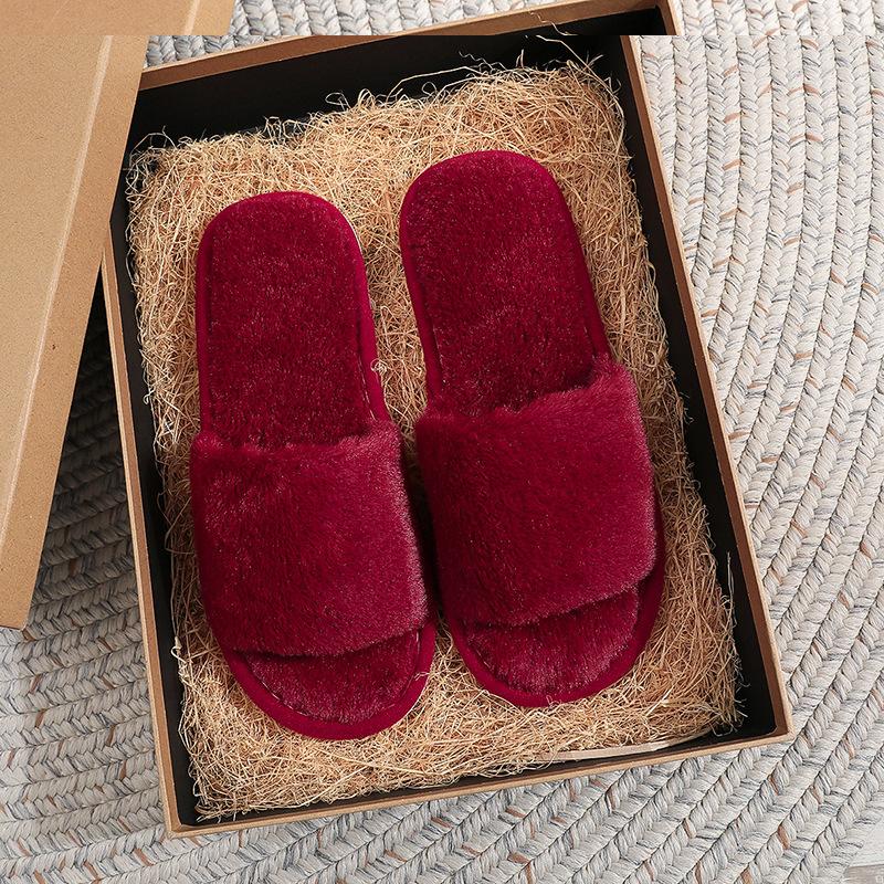 

Плюшеві бавовняні капці для осені та зими, бавовняні капці проти ковзання для домашнього використання 44-45 сірий