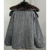 Womens Street Style Puffer Coat With Oversized Fur Collar Pockets Loose Fit Winter Jacket