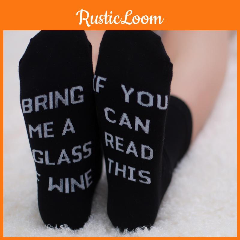 Comodi se riesci a leggere questo Calzini in Cotone Ricamati con Alfabeto Inglese per Uomo e Donna Assorbenti Modellanti