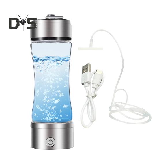 

Генератор бутылки с водородной водой 1300-2100ppb чашка для обогащенной водородом воды 380 мл из высокопрочного боросиликатного стекла SPE/PEM технология умная здоровая чашка для дома серебряный