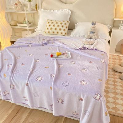 Nuova coperta in peluche con bordo a conchiglia goffrato, multifunzionale, copridivano e aria condizionata.