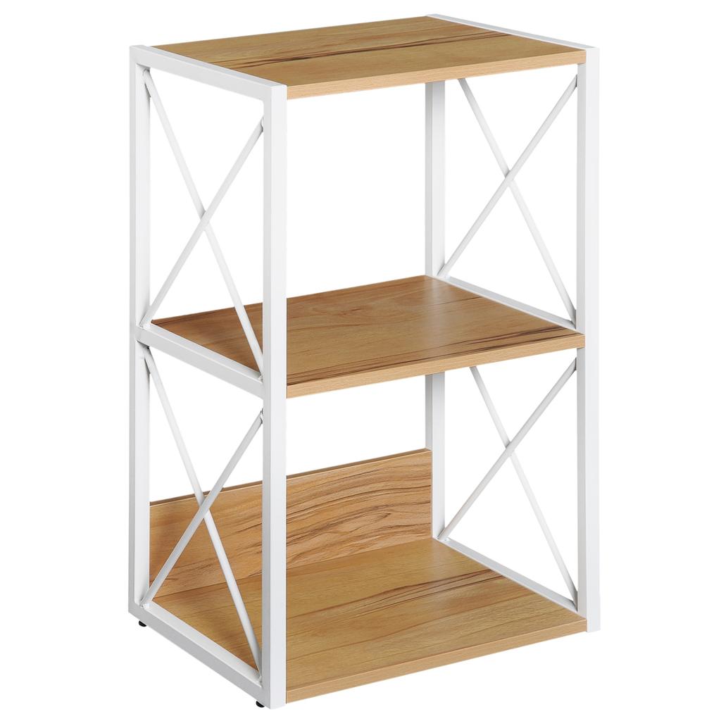 3 Tier Wooden Shelf Freestanding Rack Organiser Display Bookcase Home Storage Utility Stand Multifunctional Holder